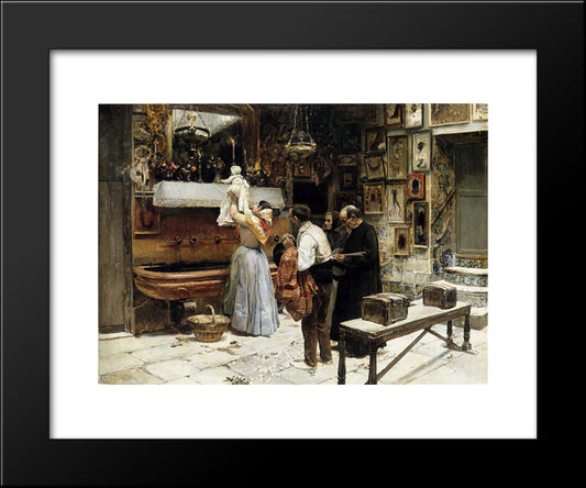 Ex-Voto 20x24 Black Modern Wood Framed Art Print Poster by Sorolla, Joaquin