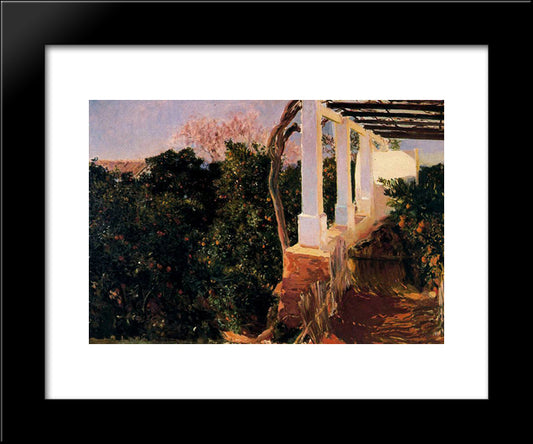 Farmhouse In Alcira 20x24 Black Modern Wood Framed Art Print Poster by Sorolla, Joaquin