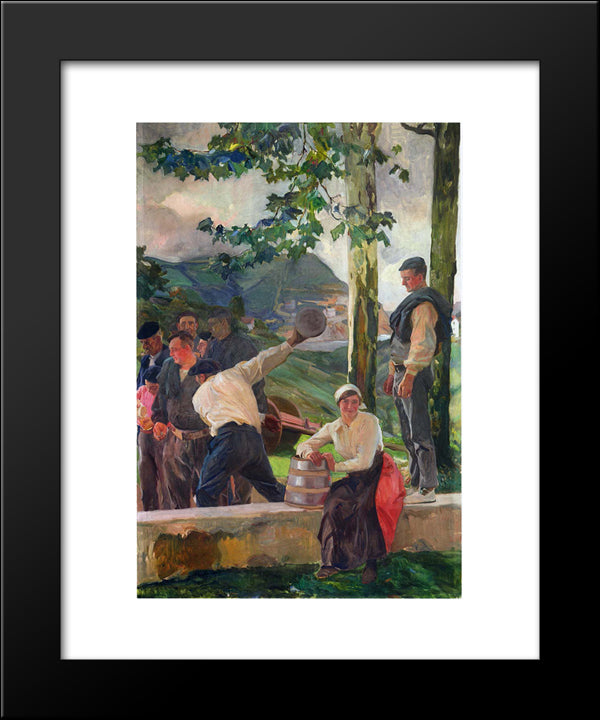 Game Of Skittles 20x24 Black Modern Wood Framed Art Print Poster by Sorolla, Joaquin
