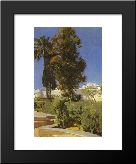 Gardens Of Alcazar (Sevilla) 20x24 Black Modern Wood Framed Art Print Poster by Sorolla, Joaquin