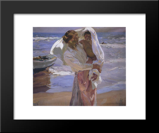 Just Out Of The Sea 20x24 Black Modern Wood Framed Art Print Poster by Sorolla, Joaquin
