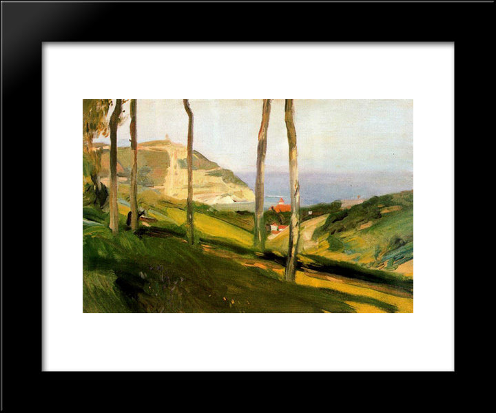 Landscape In San Sebastian 20x24 Black Modern Wood Framed Art Print Poster by Sorolla, Joaquin