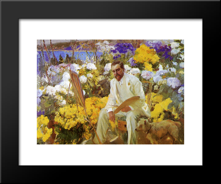 Louis Comfort Tiffany 20x24 Black Modern Wood Framed Art Print Poster by Sorolla, Joaquin