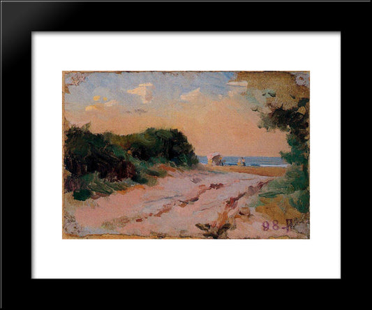 Malvarossa, Valencia 20x24 Black Modern Wood Framed Art Print Poster by Sorolla, Joaquin