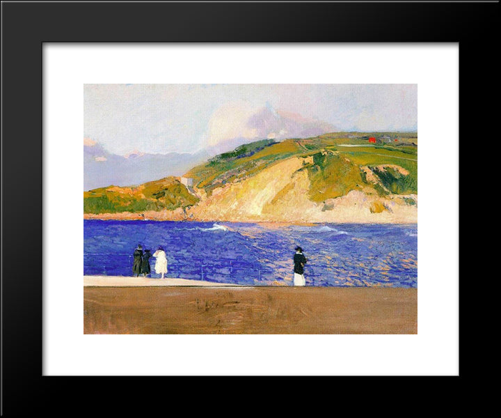 Monte Ullia, San Sebastian 20x24 Black Modern Wood Framed Art Print Poster by Sorolla, Joaquin