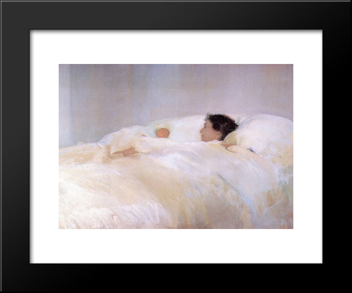 Mother 20x24 Black Modern Wood Framed Art Print Poster by Sorolla, Joaquin