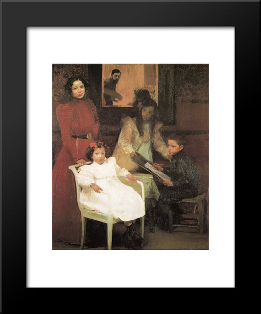 My Family 20x24 Black Modern Wood Framed Art Print Poster by Sorolla, Joaquin