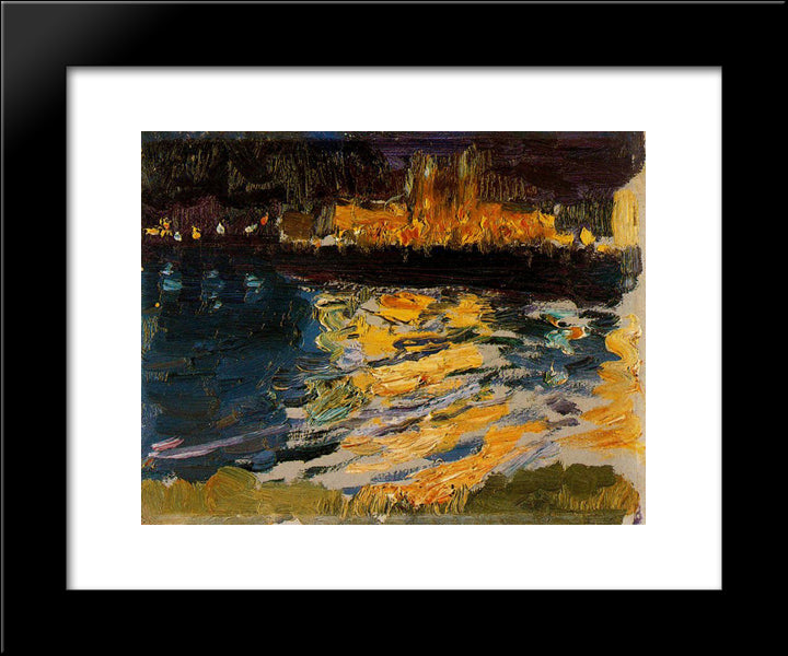 New York 20x24 Black Modern Wood Framed Art Print Poster by Sorolla, Joaquin