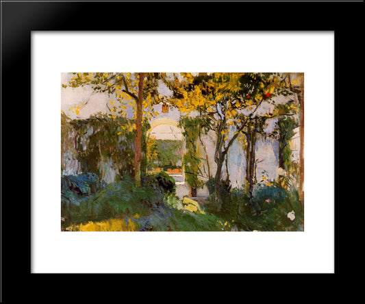 Old Garden Of The Alcazar In Seville 20x24 Black Modern Wood Framed Art Print Poster by Sorolla, Joaquin