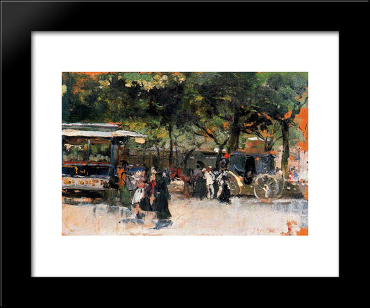 Outskirts Of Paris 20x24 Black Modern Wood Framed Art Print Poster by Sorolla, Joaquin