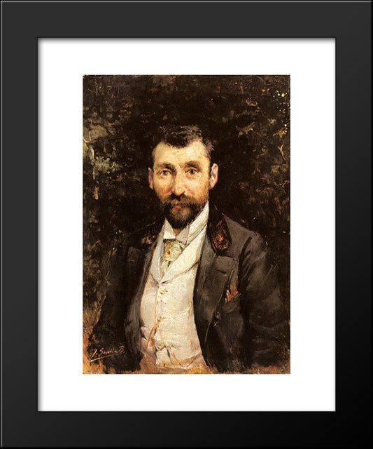 Portrait Of A Gentleman 20x24 Black Modern Wood Framed Art Print Poster by Sorolla, Joaquin