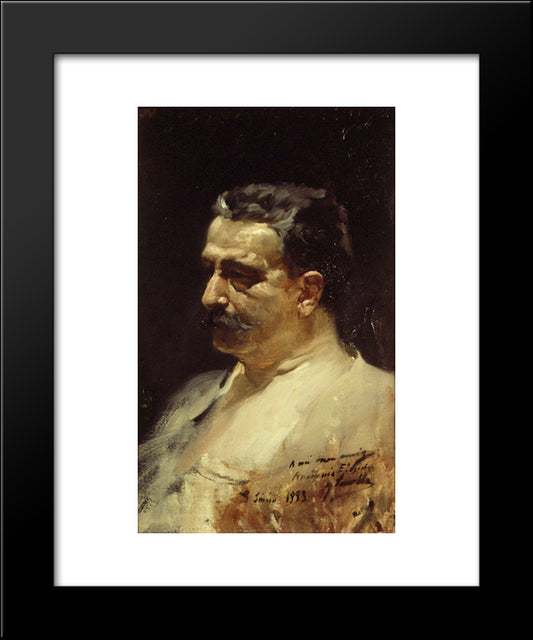 Portrait Of Antonio Elegido 20x24 Black Modern Wood Framed Art Print Poster by Sorolla, Joaquin
