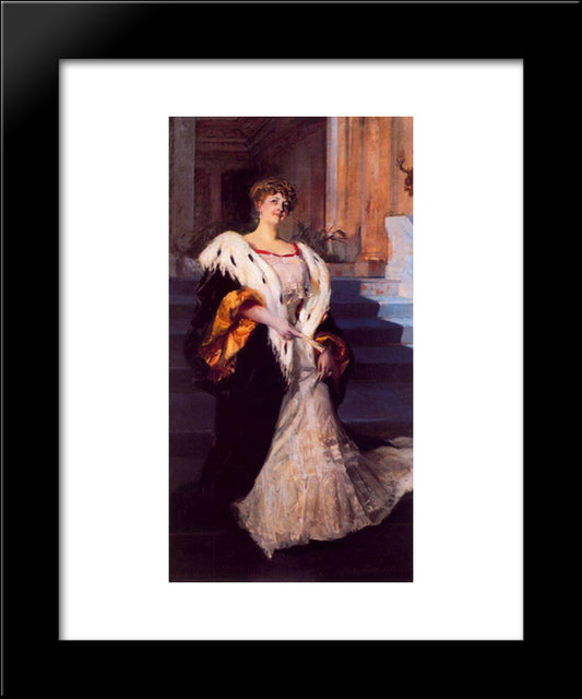 Portrait Of Dona Elena Ortuzar Blasco Ibanez 20x24 Black Modern Wood Framed Art Print Poster by Sorolla, Joaquin
