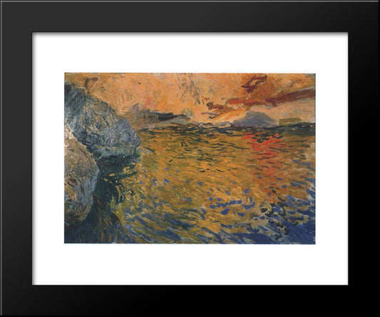 Reflections At The Cape, Javea 20x24 Black Modern Wood Framed Art Print Poster by Sorolla, Joaquin
