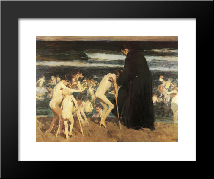 Sad Inheritance 20x24 Black Modern Wood Framed Art Print Poster by Sorolla, Joaquin