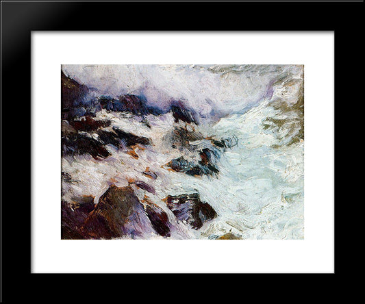 Sea And Rocks - Javea 20x24 Black Modern Wood Framed Art Print Poster by Sorolla, Joaquin