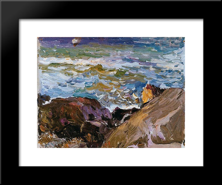 Sea At Ibiza 20x24 Black Modern Wood Framed Art Print Poster by Sorolla, Joaquin
