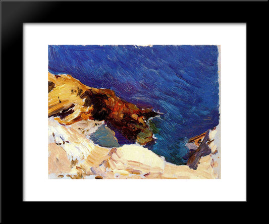 Sea At Javea 20x24 Black Modern Wood Framed Art Print Poster by Sorolla, Joaquin