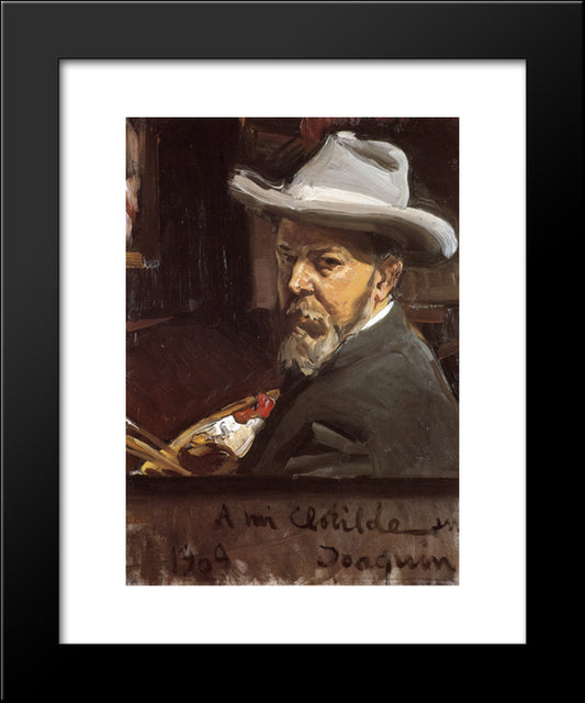 Self-Portrait 20x24 Black Modern Wood Framed Art Print Poster by Sorolla, Joaquin