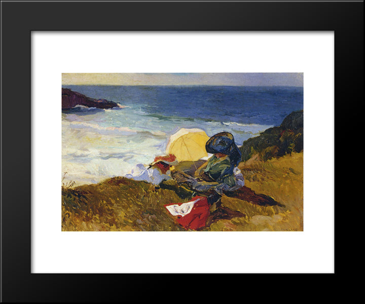 Setting Sun In Biarritz 20x24 Black Modern Wood Framed Art Print Poster by Sorolla, Joaquin