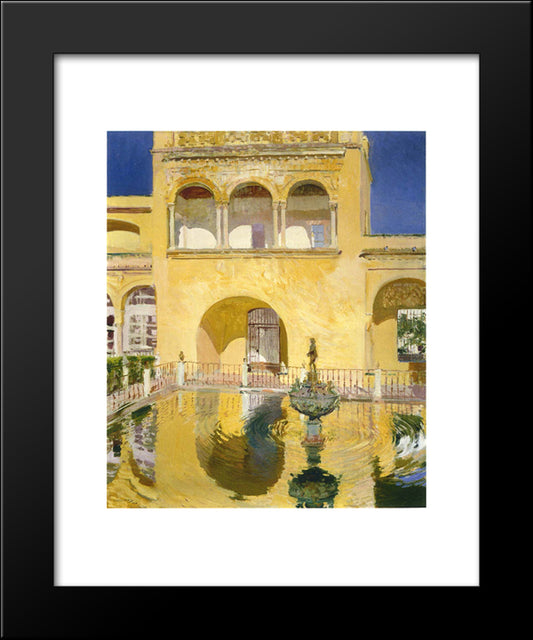 The Alcazat Seville 20x24 Black Modern Wood Framed Art Print Poster by Sorolla, Joaquin