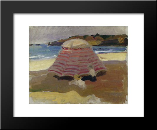 The Beach Of Biarritz 20x24 Black Modern Wood Framed Art Print Poster by Sorolla, Joaquin
