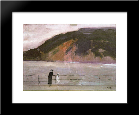The Breackwater (San Sebastian) 20x24 Black Modern Wood Framed Art Print Poster by Sorolla, Joaquin