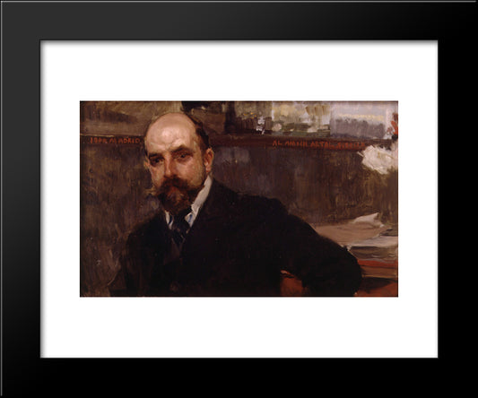 The Count Of Artal 20x24 Black Modern Wood Framed Art Print Poster by Sorolla, Joaquin