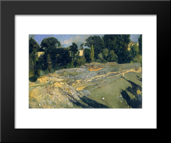 The Outskirts Of Segovia 20x24 Black Modern Wood Framed Art Print Poster by Sorolla, Joaquin