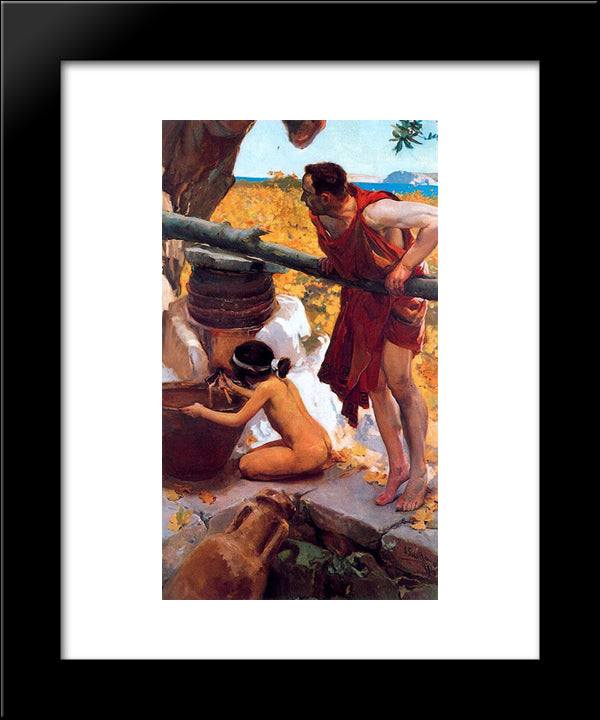 The Press 20x24 Black Modern Wood Framed Art Print Poster by Sorolla, Joaquin