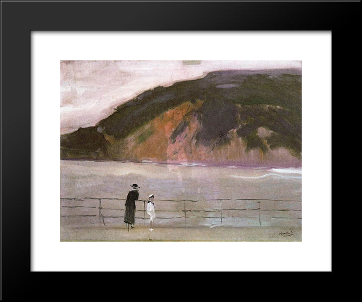 The Waves 20x24 Black Modern Wood Framed Art Print Poster by Sorolla, Joaquin