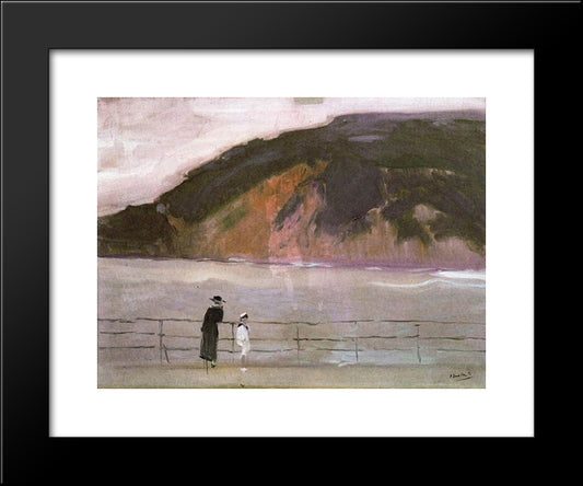 The Waves 20x24 Black Modern Wood Framed Art Print Poster by Sorolla, Joaquin