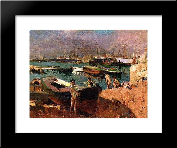 Valencia 20x24 Black Modern Wood Framed Art Print Poster by Sorolla, Joaquin