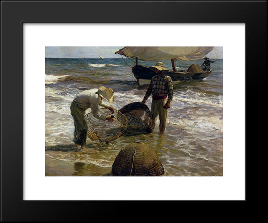 Valencian Fisherman 20x24 Black Modern Wood Framed Art Print Poster by Sorolla, Joaquin