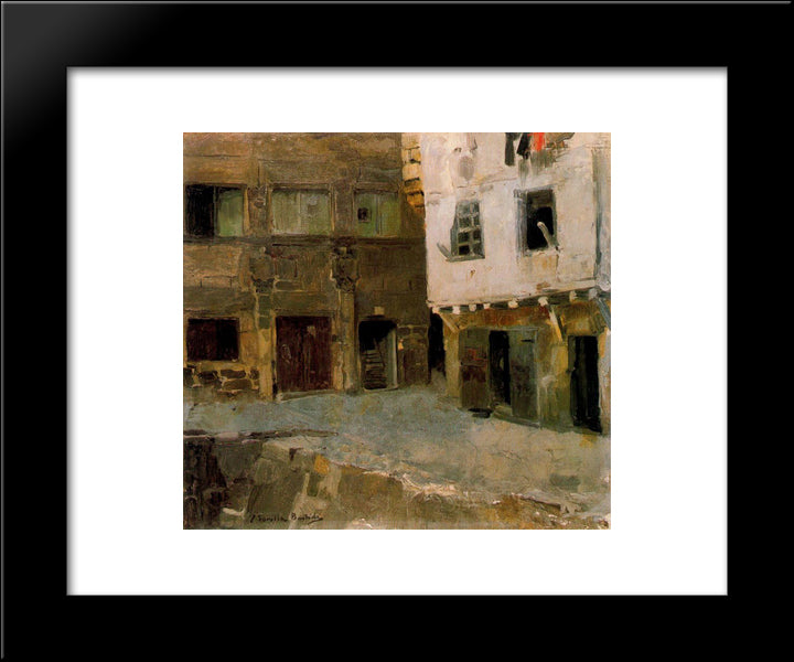 Victor Hugo'S House In Passages 20x24 Black Modern Wood Framed Art Print Poster by Sorolla, Joaquin