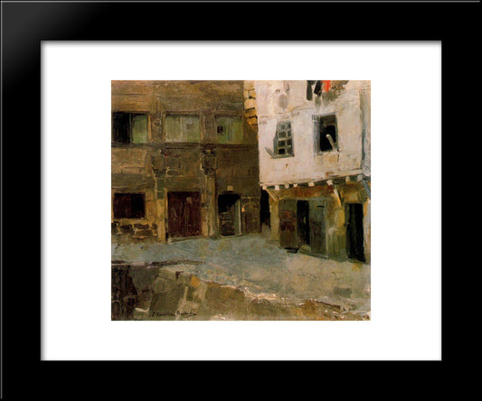 Victor Hugo'S House In Passages 20x24 Black Modern Wood Framed Art Print Poster by Sorolla, Joaquin
