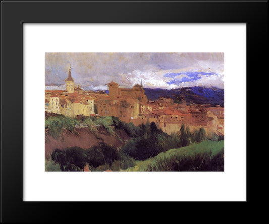 View Of Segovia 20x24 Black Modern Wood Framed Art Print Poster by Sorolla, Joaquin