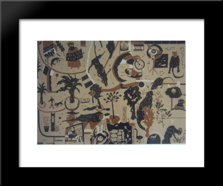 A Rua Ii 20x24 Black Modern Wood Framed Art Print Poster by Rodrigo, Joaquim