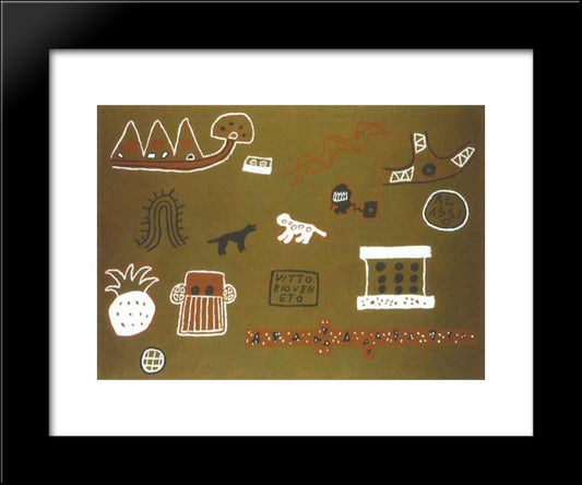 Alassio - Nice 20x24 Black Modern Wood Framed Art Print Poster by Rodrigo, Joaquim