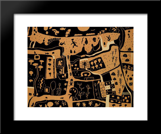 Praia Do Vau 20x24 Black Modern Wood Framed Art Print Poster by Rodrigo, Joaquim