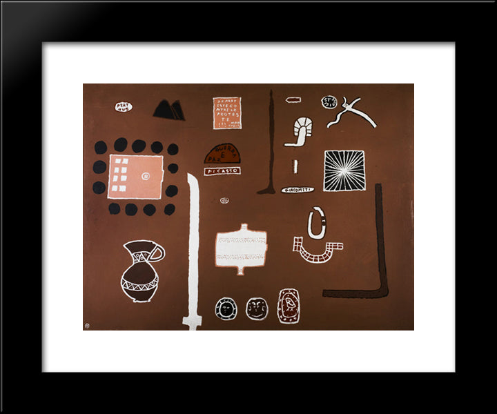 Vallauris - Perthus 20x24 Black Modern Wood Framed Art Print Poster by Rodrigo, Joaquim