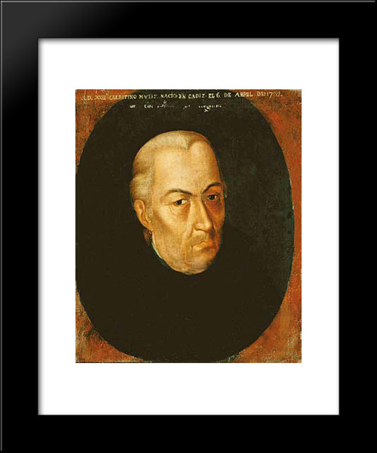 Retrato De Jose Celestino Mutis 20x24 Black Modern Wood Framed Art Print Poster by Fernandez Cruzado, Joaquin Manuel