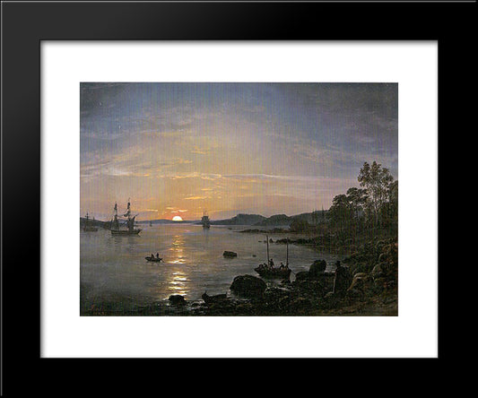 Holmestrand 20x24 Black Modern Wood Framed Art Print Poster by Dahl, Johan Christian