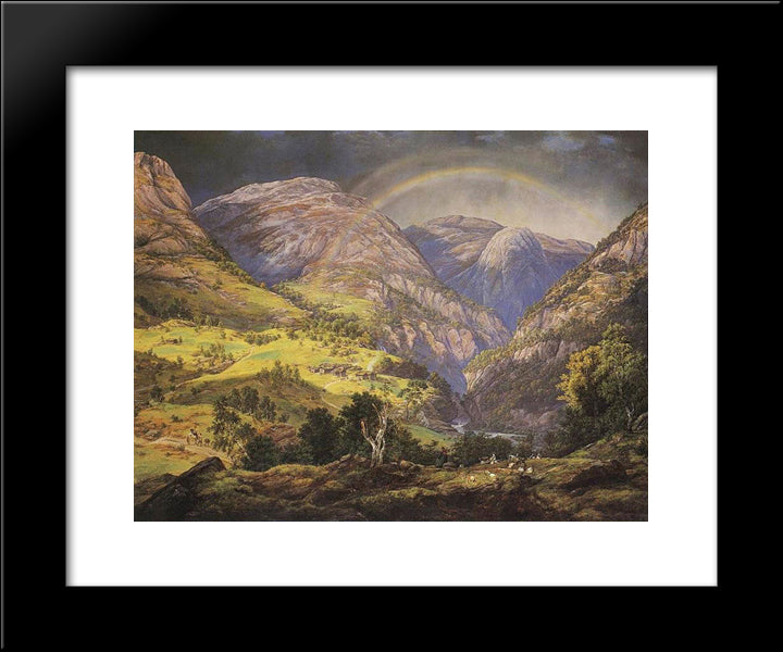 Stalheim 20x24 Black Modern Wood Framed Art Print Poster by Dahl, Johan Christian