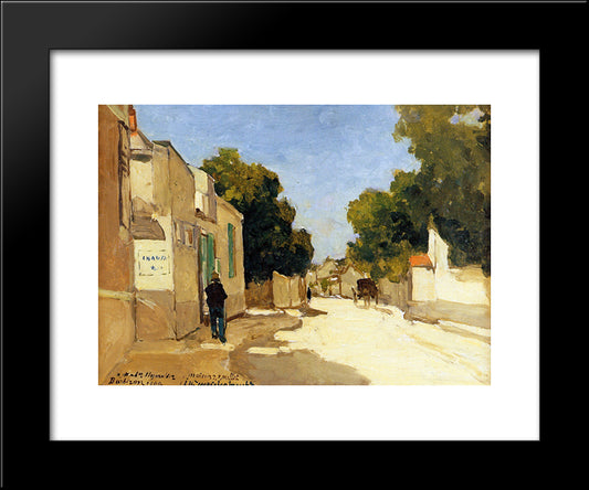 House Of Millet At Barbizon 20x24 Black Modern Wood Framed Art Print Poster by Weissenbruch, Johan Hendrik