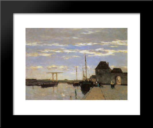 Memory Of Haarlem 20x24 Black Modern Wood Framed Art Print Poster by Weissenbruch, Johan Hendrik