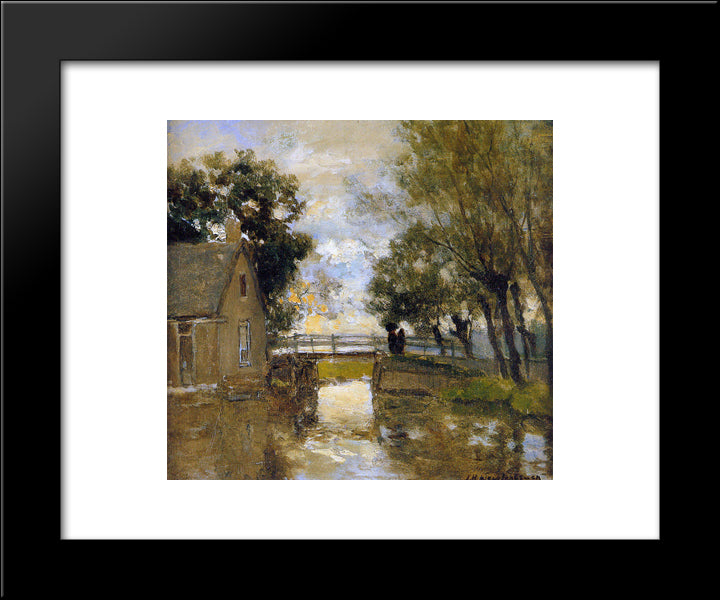 Summer Evening 20x24 Black Modern Wood Framed Art Print Poster by Weissenbruch, Johan Hendrik