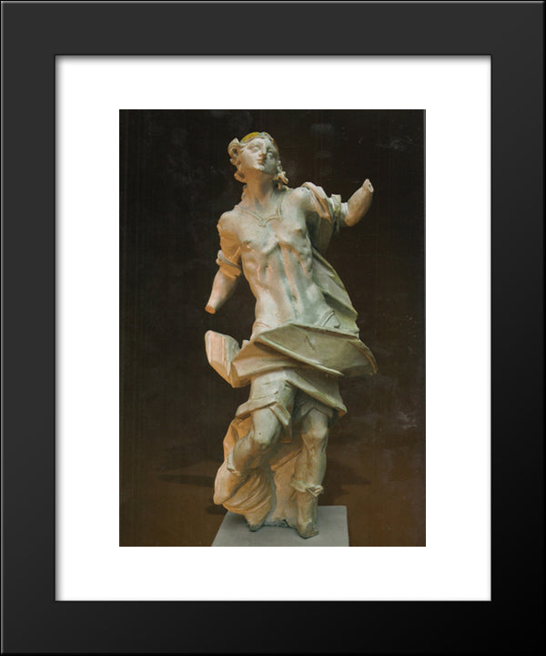 Allegory Of Courage 20x24 Black Modern Wood Framed Art Print Poster by Pinzel, Johann Georg