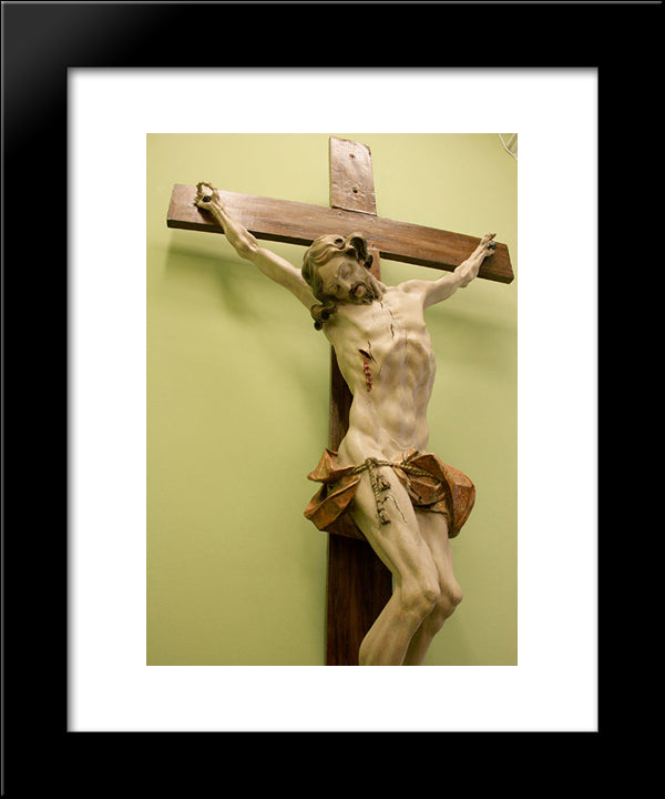 Crucifixion 20x24 Black Modern Wood Framed Art Print Poster by Pinzel, Johann Georg