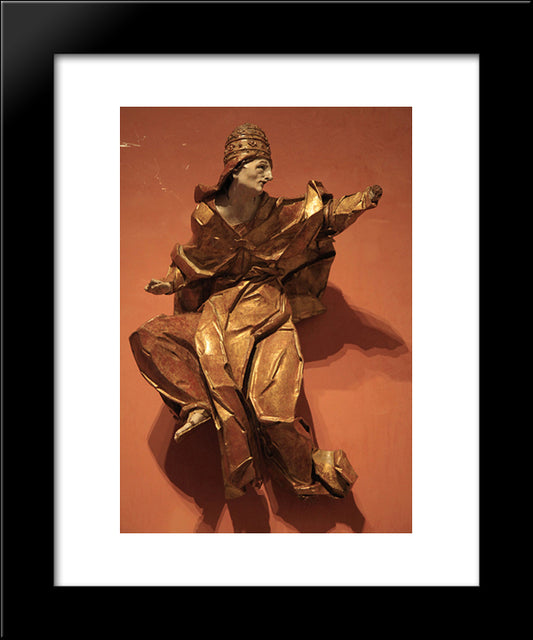 Figure Of The Bishop (Allegory Of Catholicism) 20x24 Black Modern Wood Framed Art Print Poster by Pinzel, Johann Georg